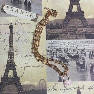 Authentic Louis Vuitton lock embellished with rhinestones